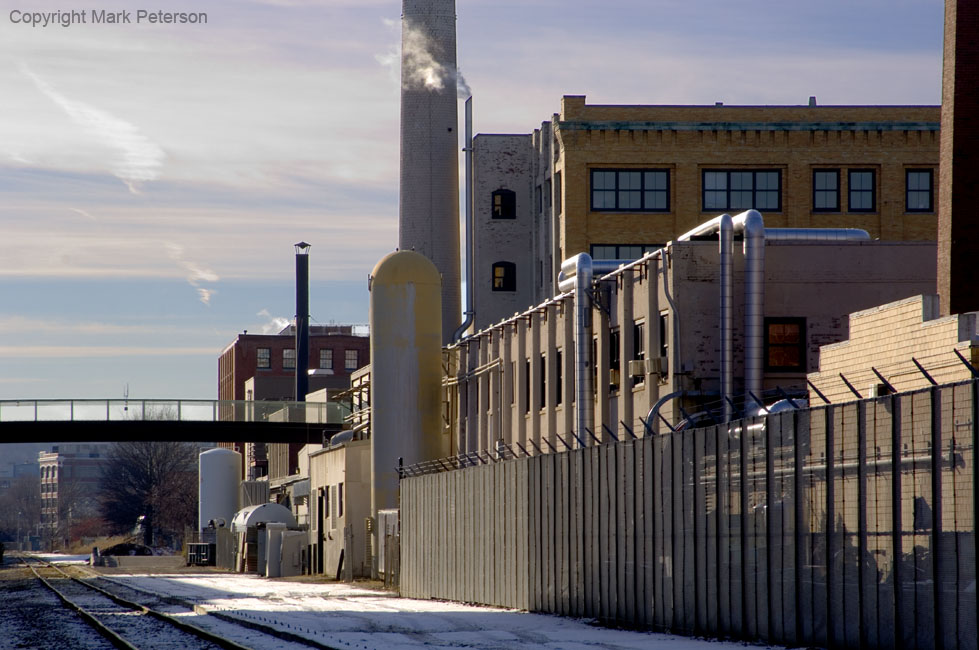 Behind the NECCO plant